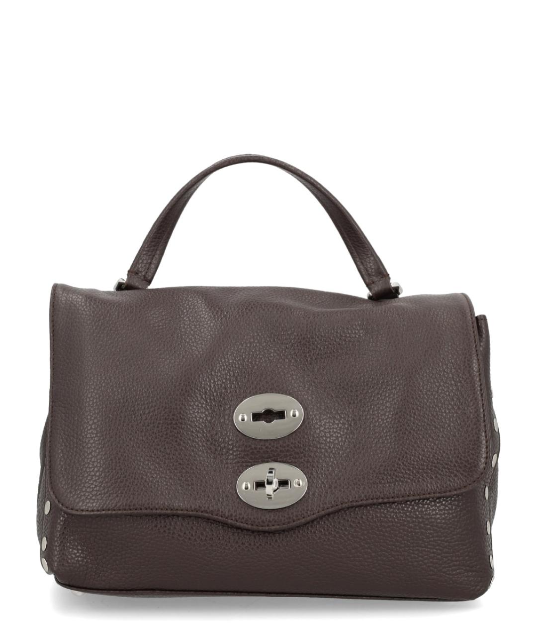 ZANELLATO Коричневая кожаная сумка с короткими ручками, фото 1