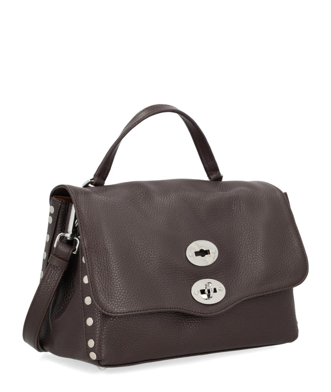 ZANELLATO Коричневая кожаная сумка с короткими ручками, фото 2