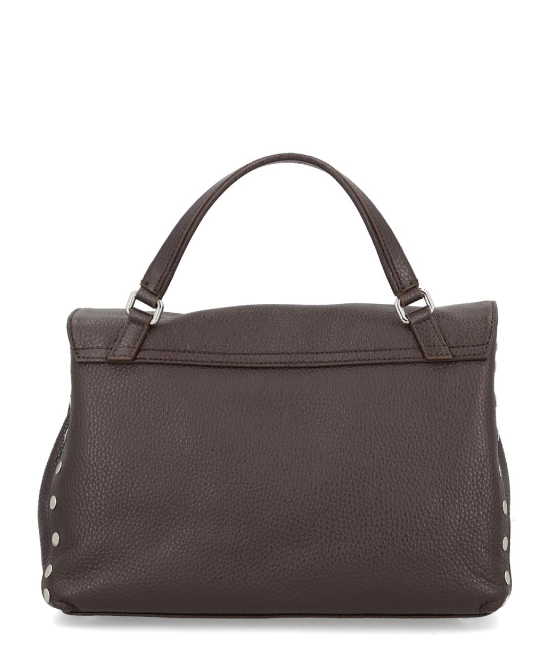 ZANELLATO Коричневая кожаная сумка с короткими ручками, фото 3