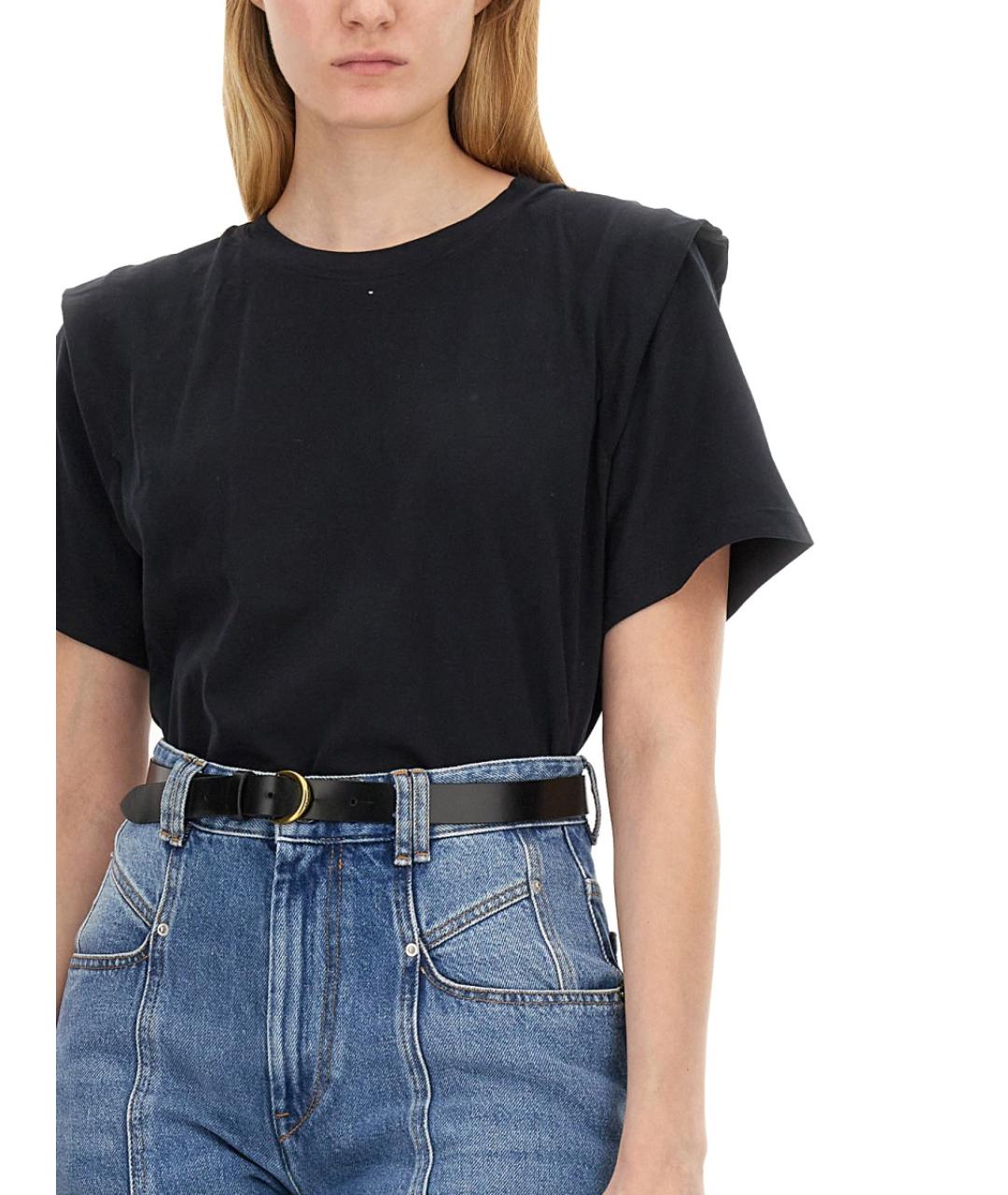 ISABEL MARANT Черная хлопковая футболка, фото 4