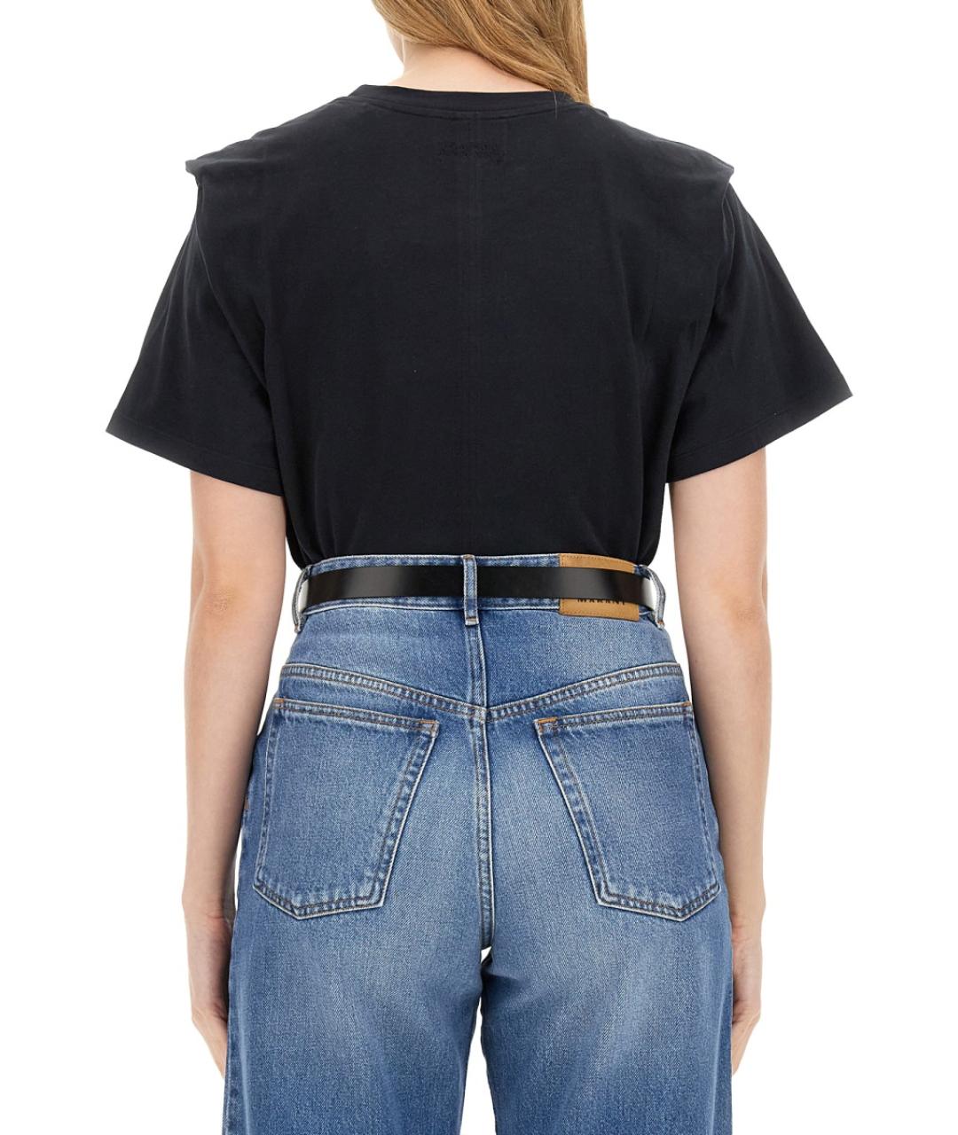 ISABEL MARANT Черная хлопковая футболка, фото 3