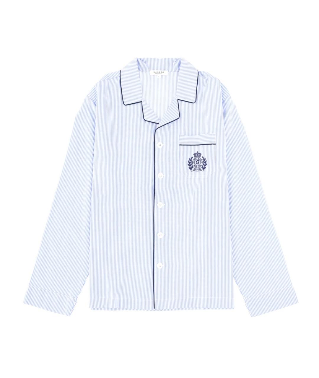 SPORTY AND RICH Синяя хлопковая рубашка, фото 1