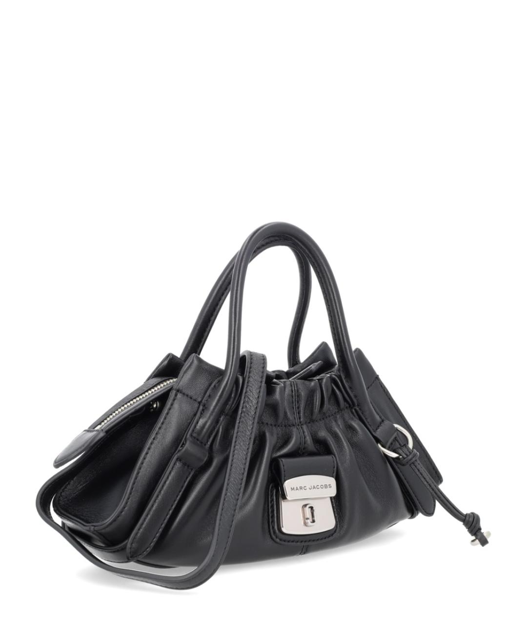 MARC JACOBS Черная кожаная сумка с короткими ручками, фото 2
