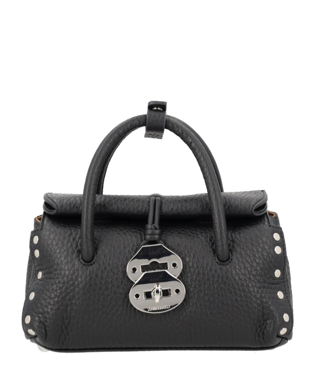 ZANELLATO Черная кожаная сумка с короткими ручками, фото 1