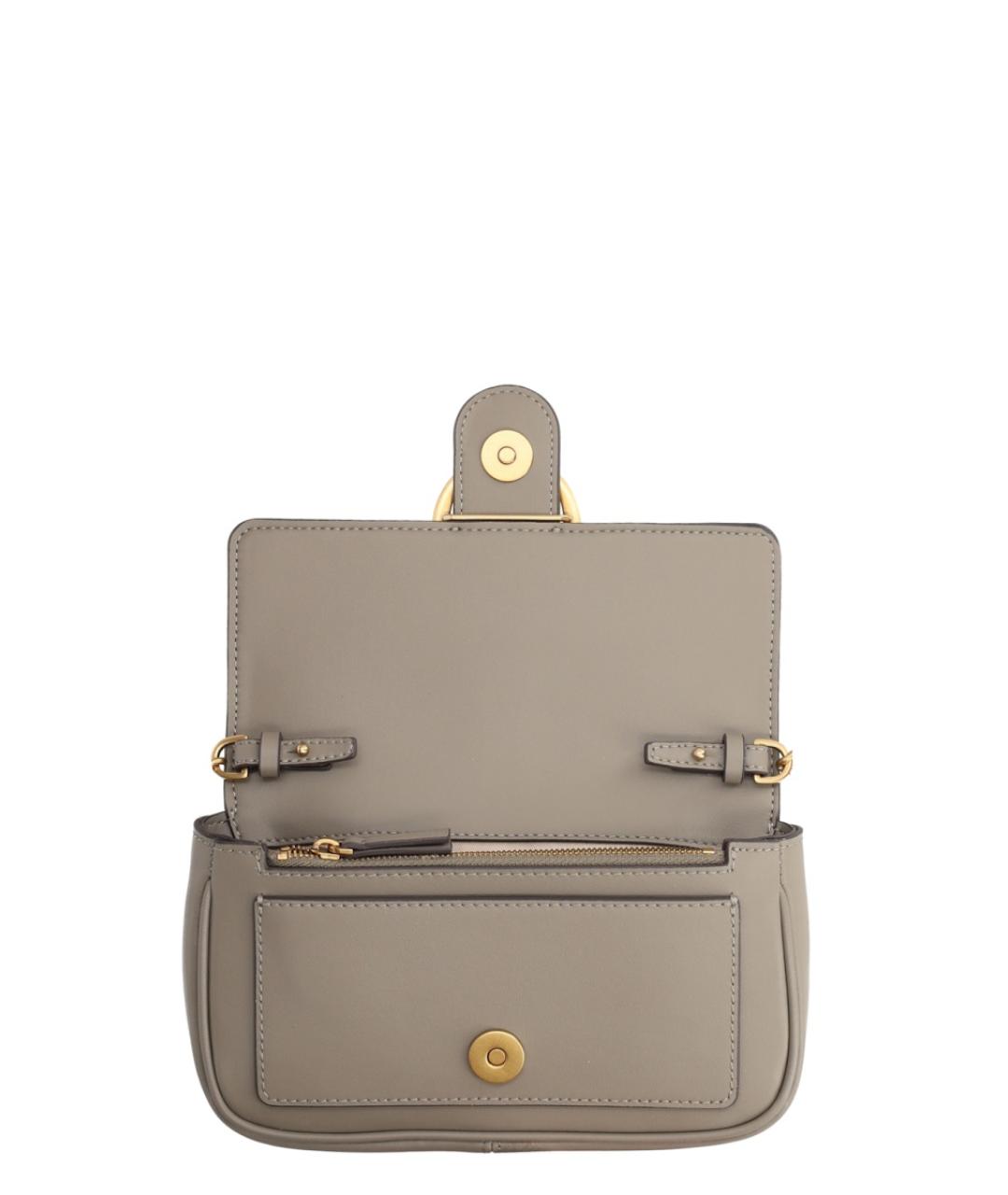 PINKO Бежевая кожаная сумка через плечо, фото 3