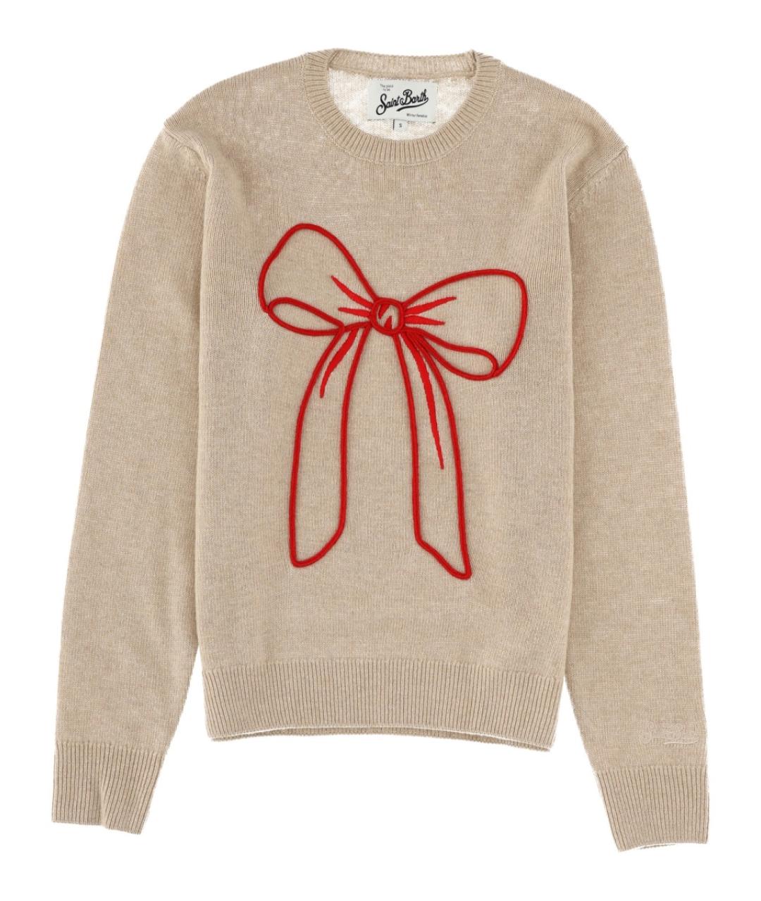 MC2 SAINT BARTH Бежевый шерстяной джемпер / свитер, фото 1
