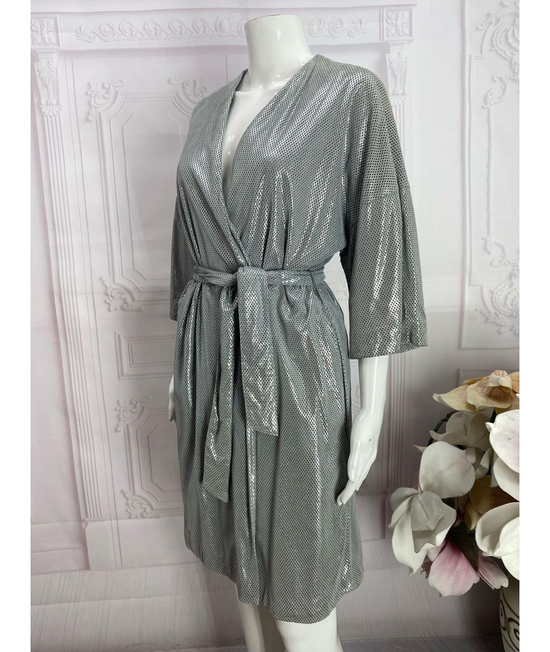MAX MARA Серебряное кожаное платье, фото 7