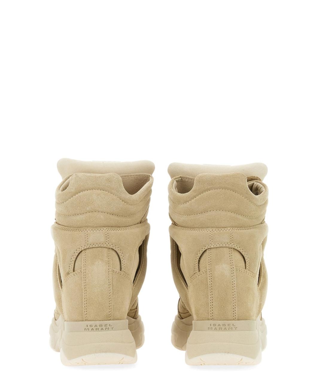 ISABEL MARANT Бежевые кожаные кроссовки, фото 3