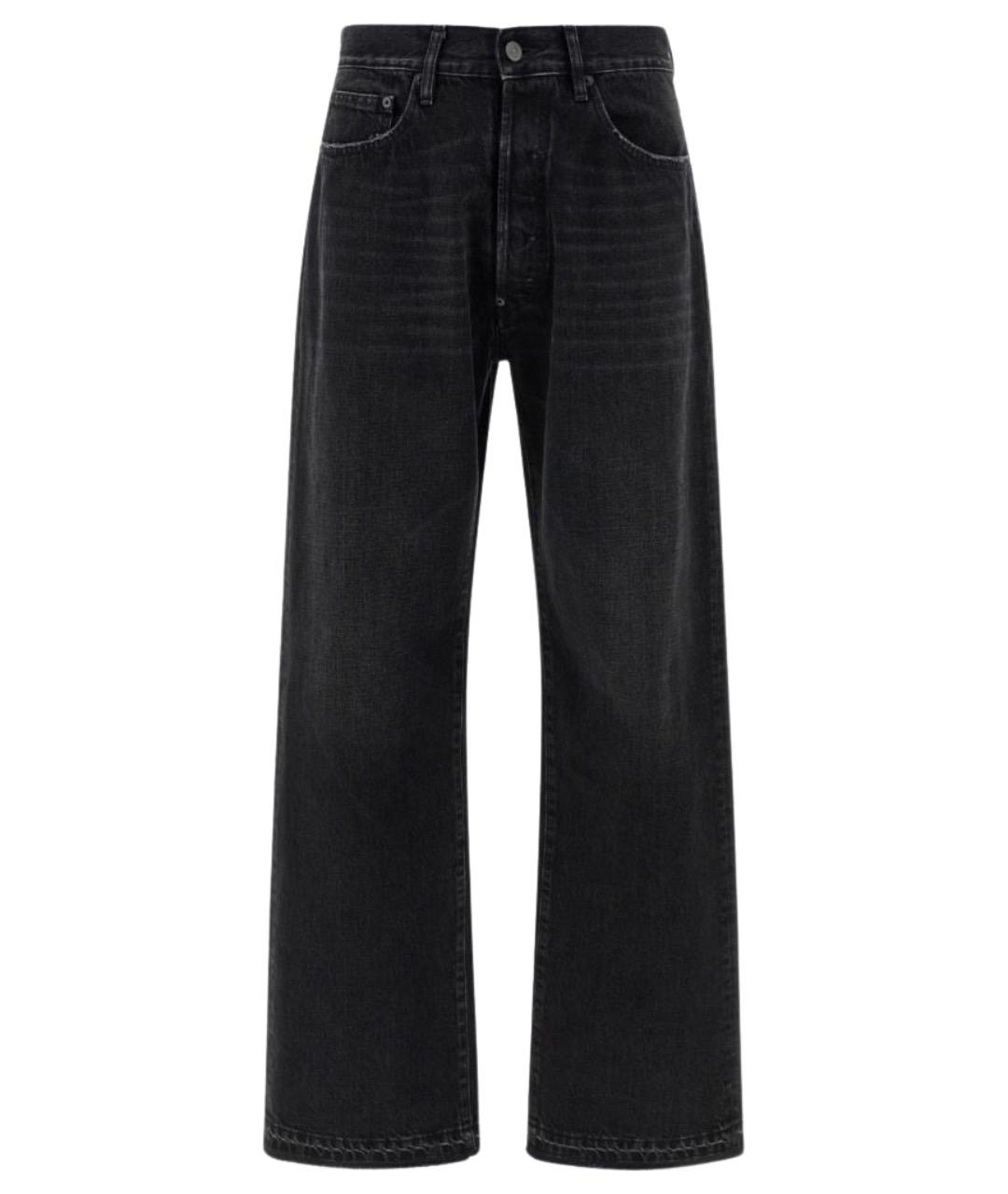 MAISON MARGIELA Черные хлопковые прямые джинсы, фото 1