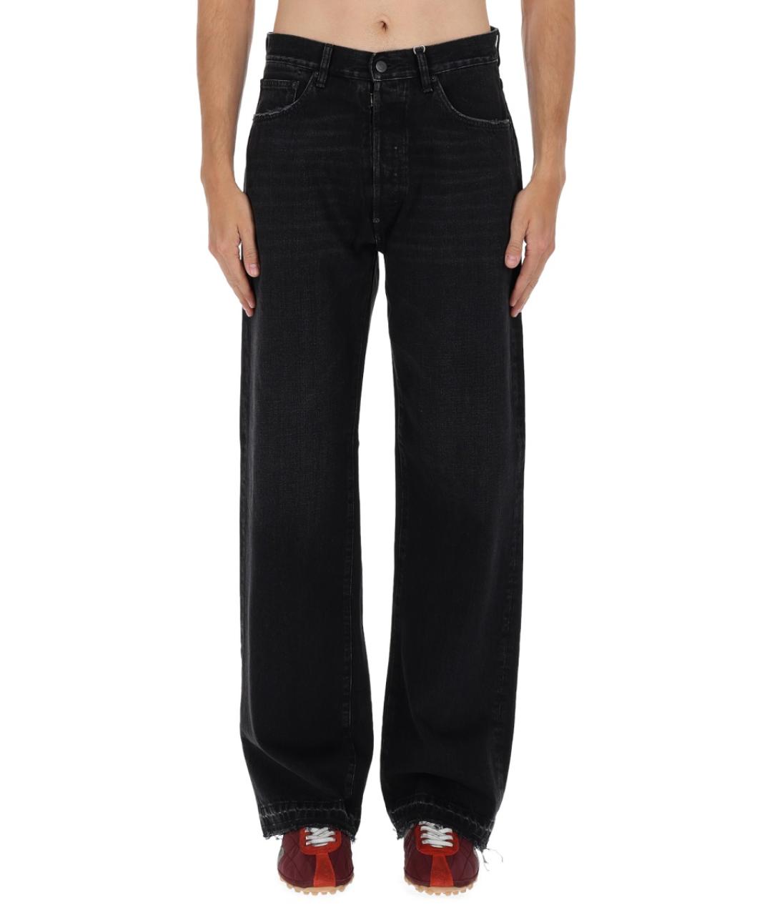 MAISON MARGIELA Черные хлопковые прямые джинсы, фото 4