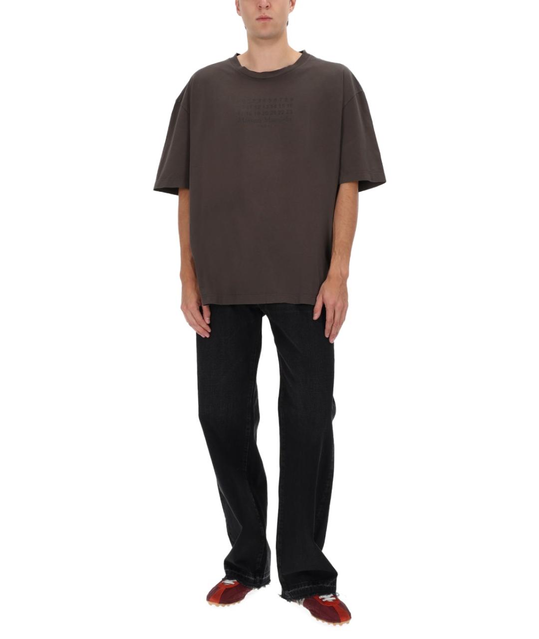 MAISON MARGIELA Черные хлопковые прямые джинсы, фото 5