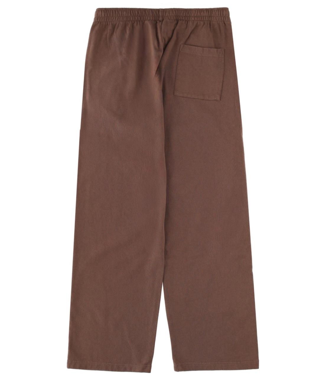 SPORTY AND RICH Коричневые хлопковые прямые брюки, фото 2