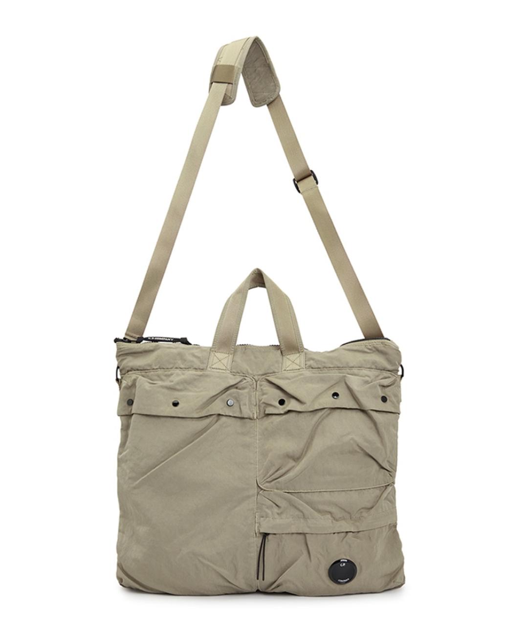 CP COMPANY Серая синтетическая сумка на плечо, фото 1