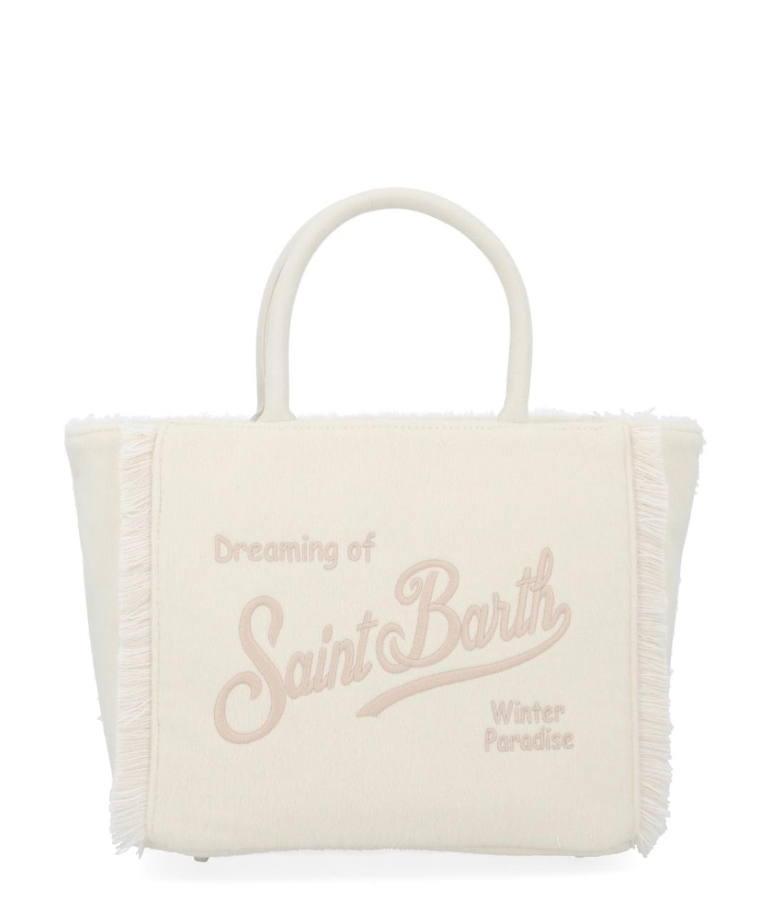 MC2 SAINT BARTH Белая шерстяная сумка тоут, фото 1