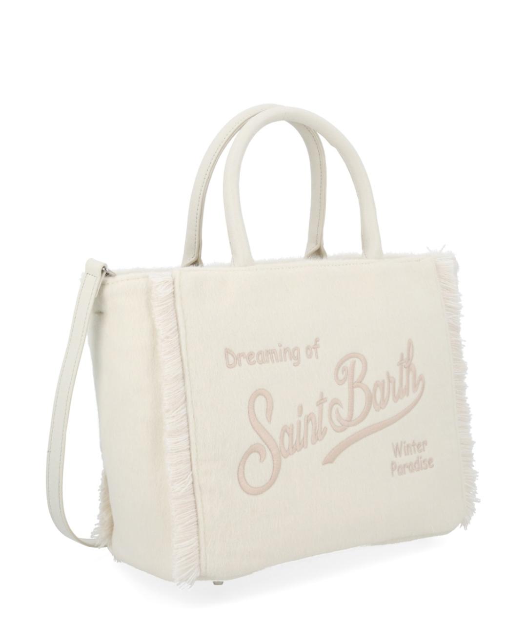 MC2 SAINT BARTH Белая шерстяная сумка тоут, фото 2