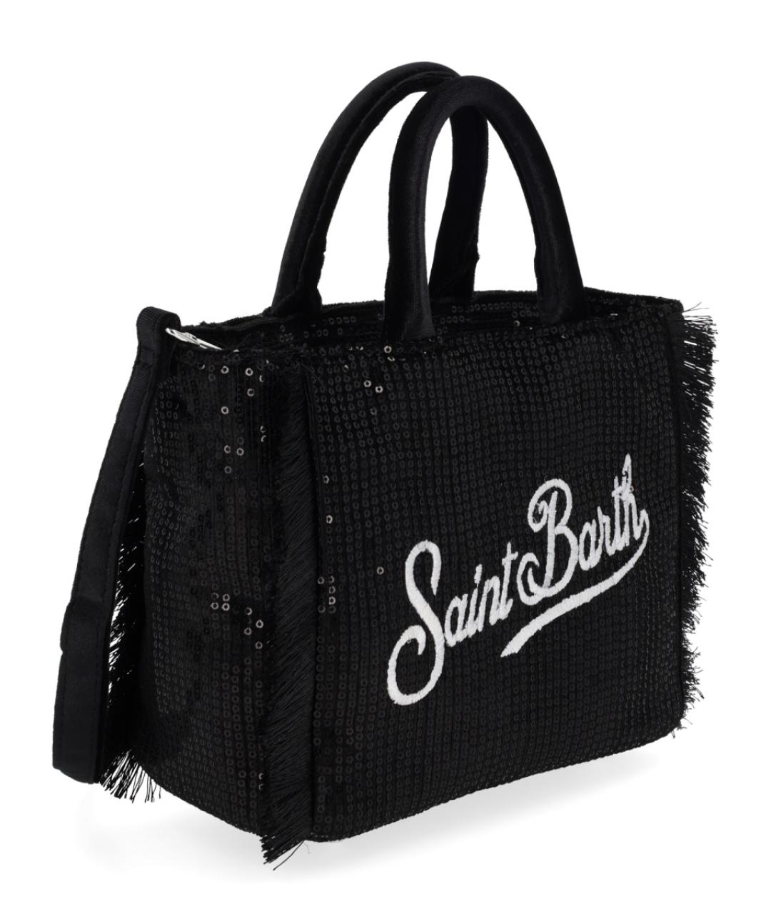 MC2 SAINT BARTH Черная синтетическая сумка тоут, фото 2