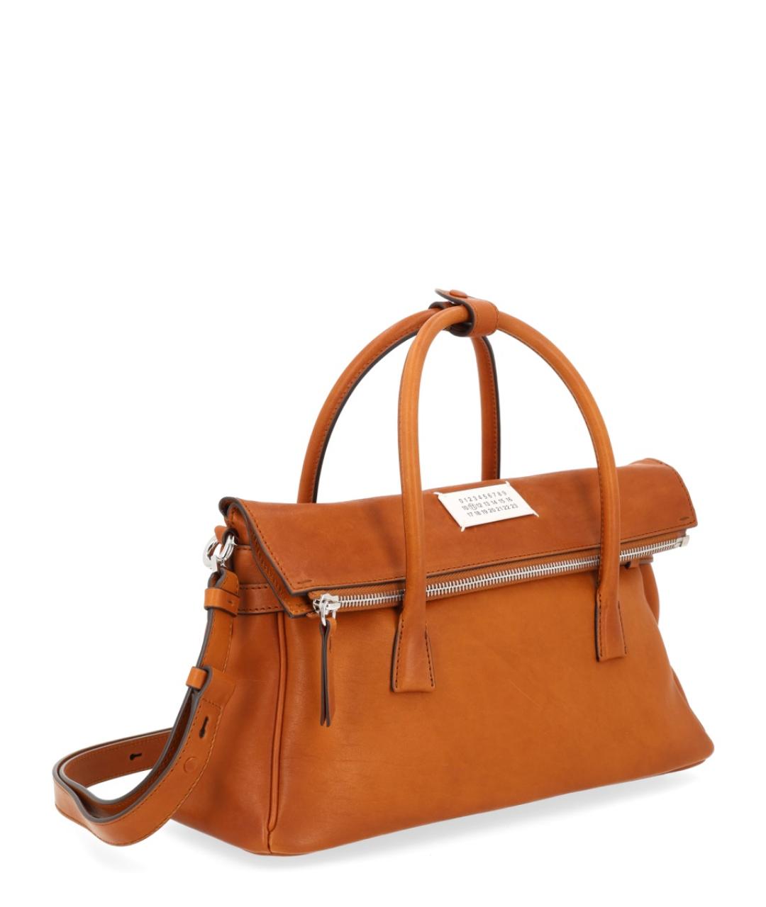 MAISON MARGIELA Коричневая кожаная сумка тоут, фото 2