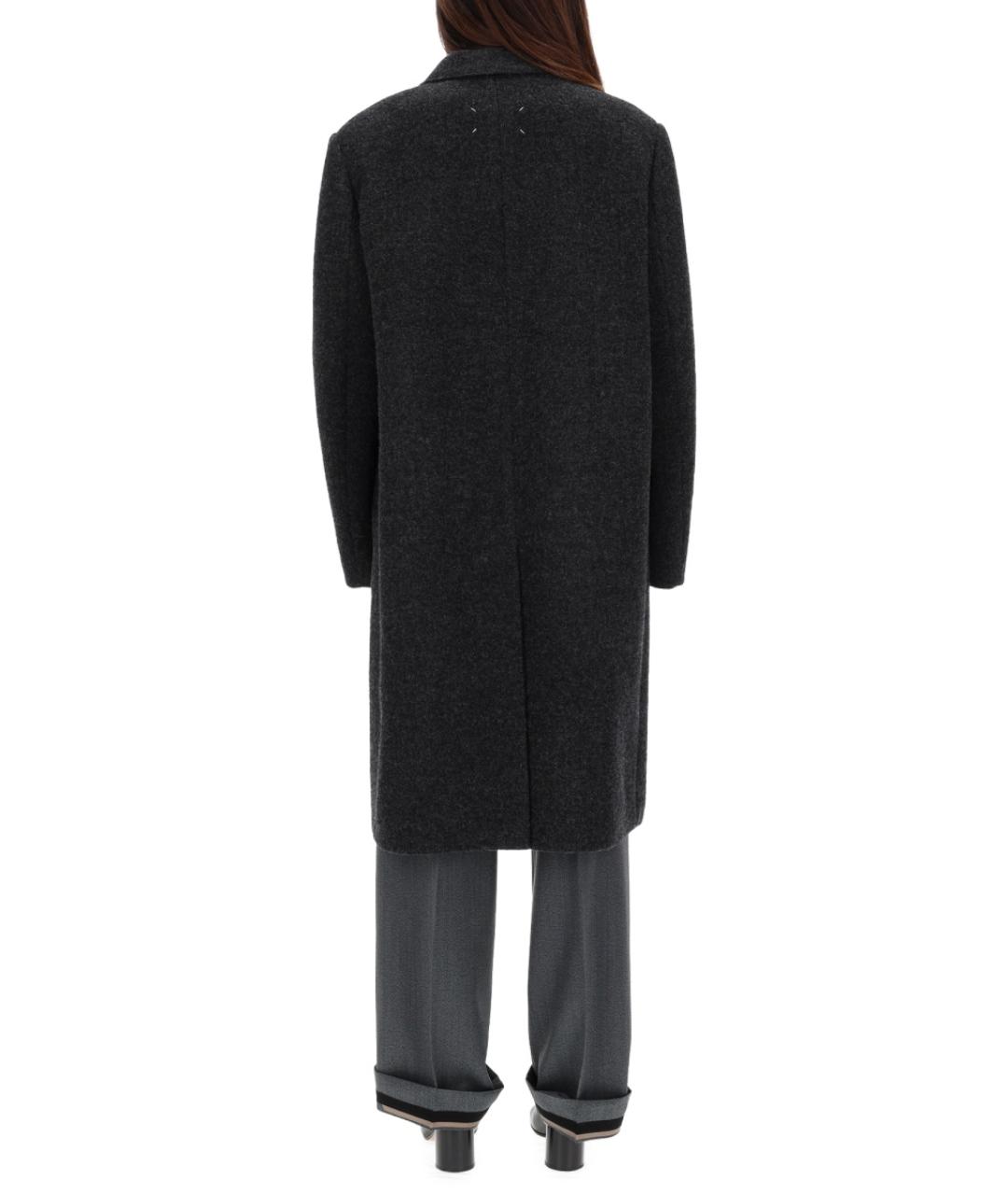 MAISON MARGIELA Антрацитовое полиамидовое пальто, фото 4