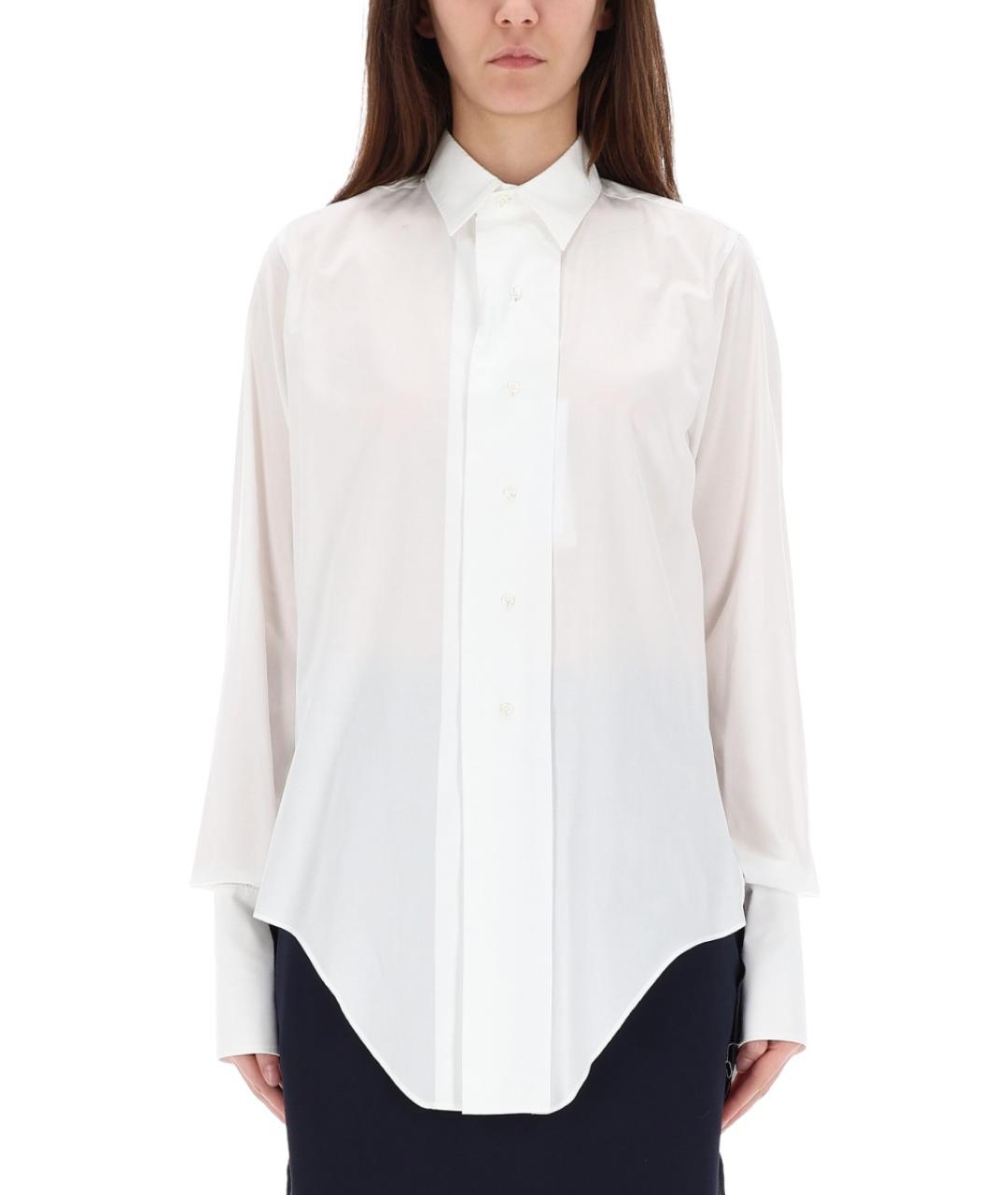 MAISON MARGIELA Белая хлопковая рубашка, фото 4