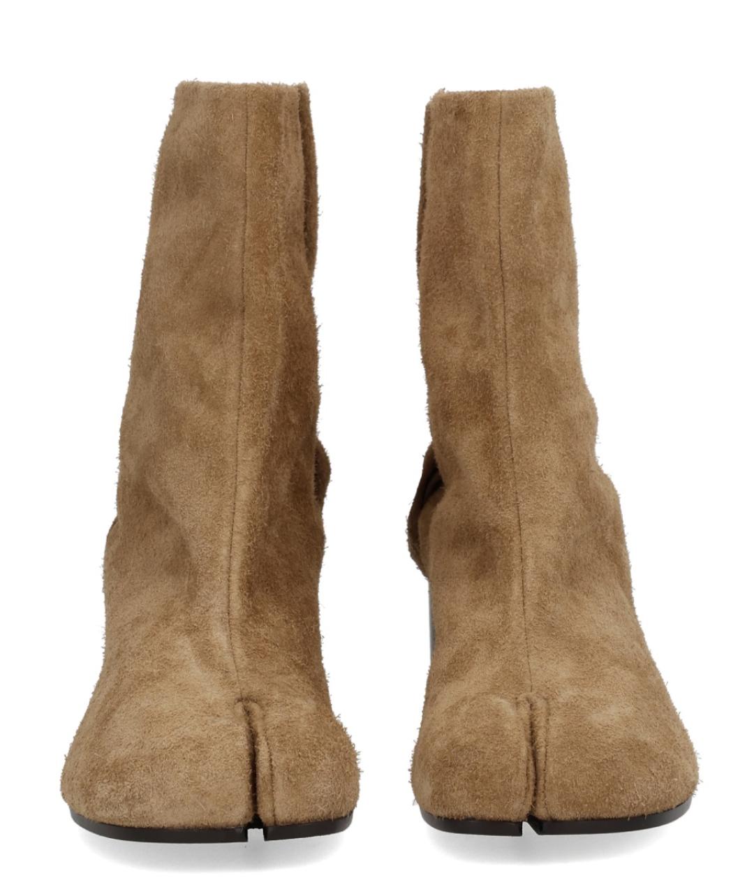 MAISON MARGIELA Коричневые замшевые ботильоны, фото 2