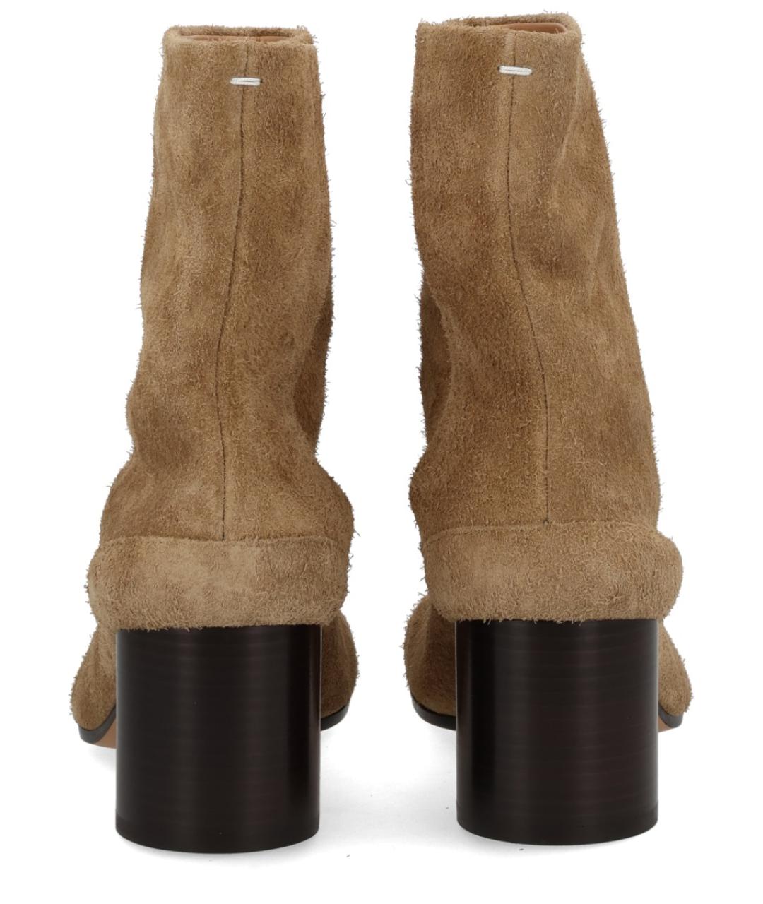 MAISON MARGIELA Коричневые замшевые ботильоны, фото 3