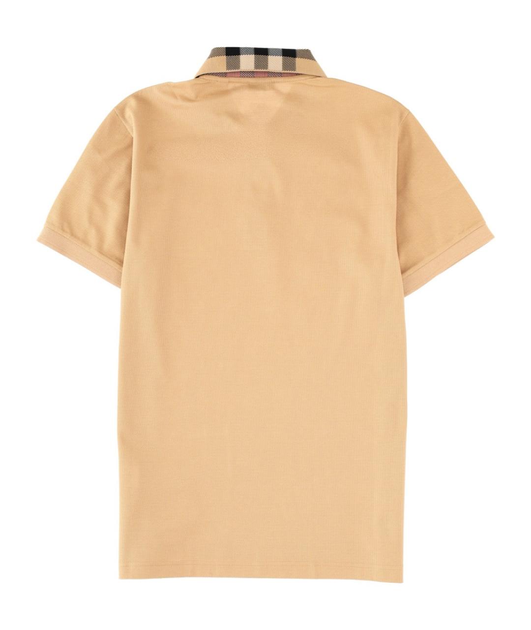 BURBERRY Бежевая хлопковая футболка, фото 2