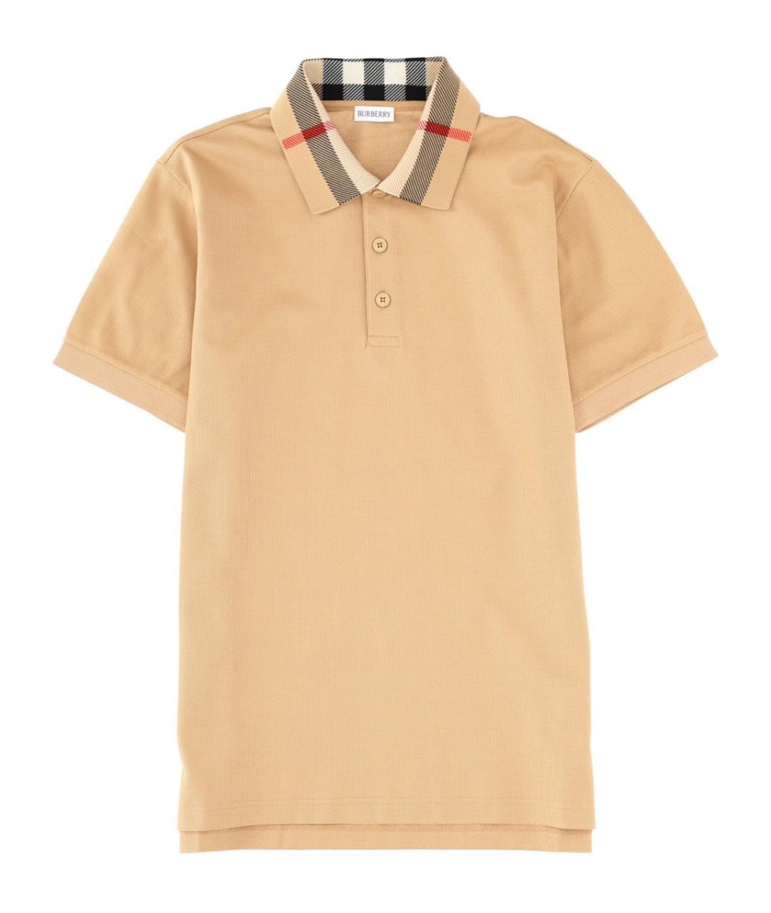 BURBERRY Бежевая хлопковая футболка, фото 1