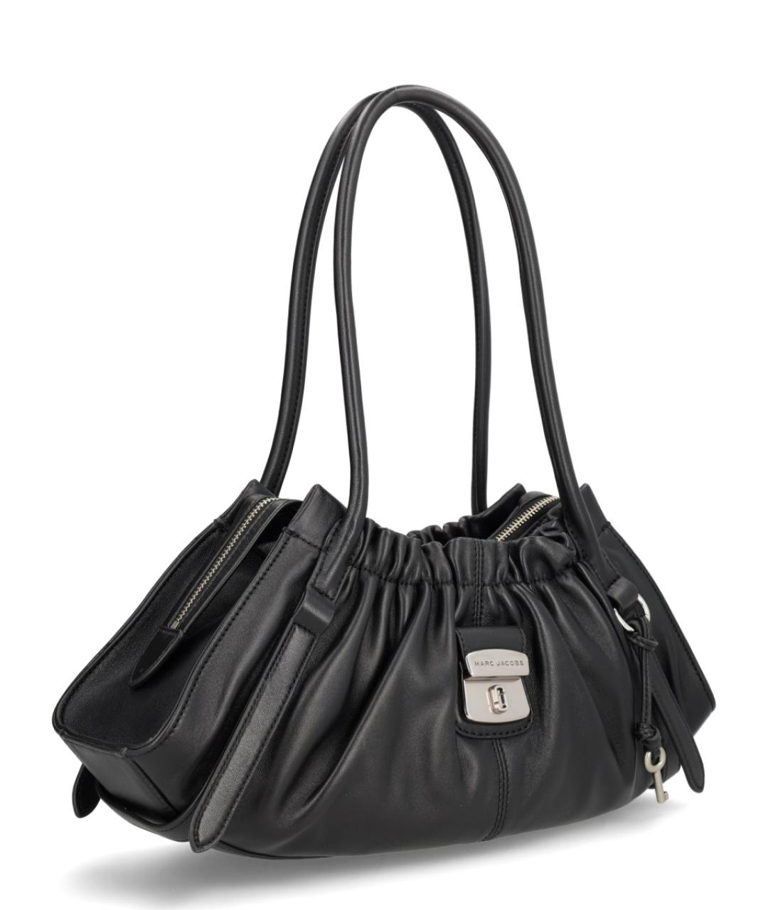 MARC JACOBS Черная кожаная сумка с короткими ручками, фото 2