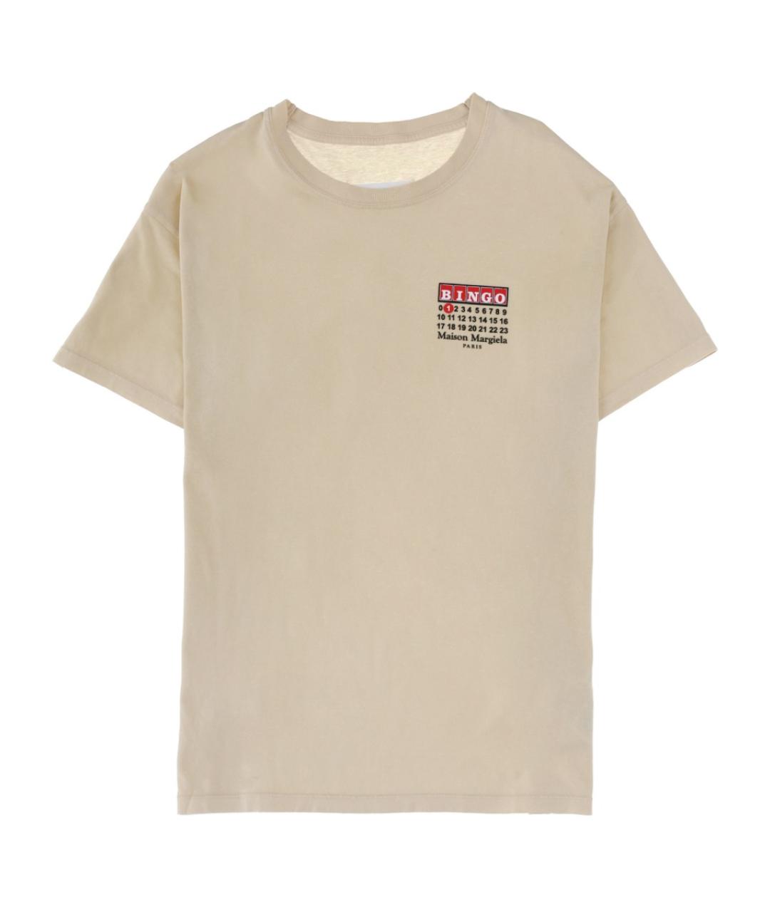 MAISON MARGIELA Бежевая хлопковая футболка, фото 1
