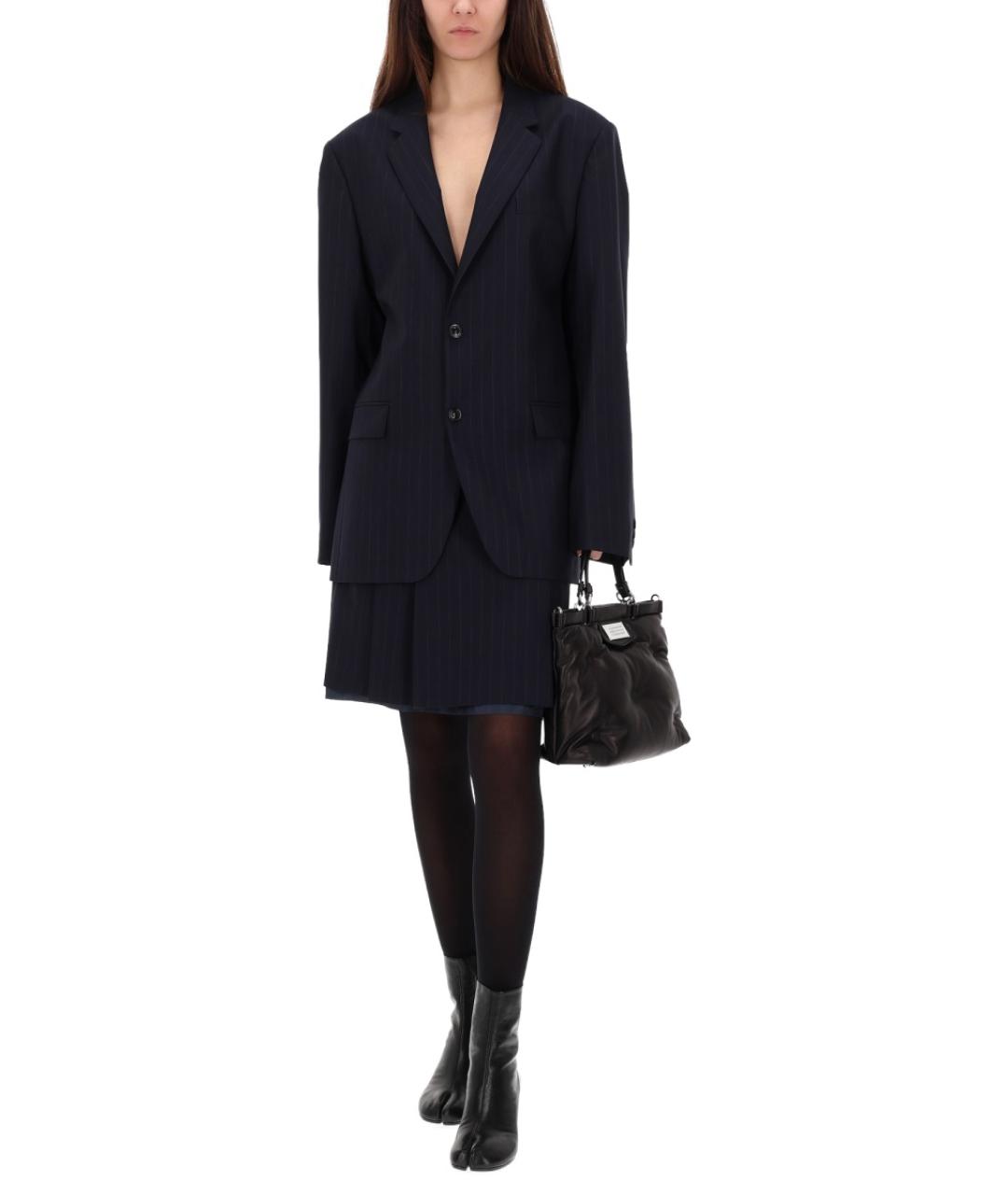 MAISON MARGIELA Синий шерстяной жакет/пиджак, фото 3