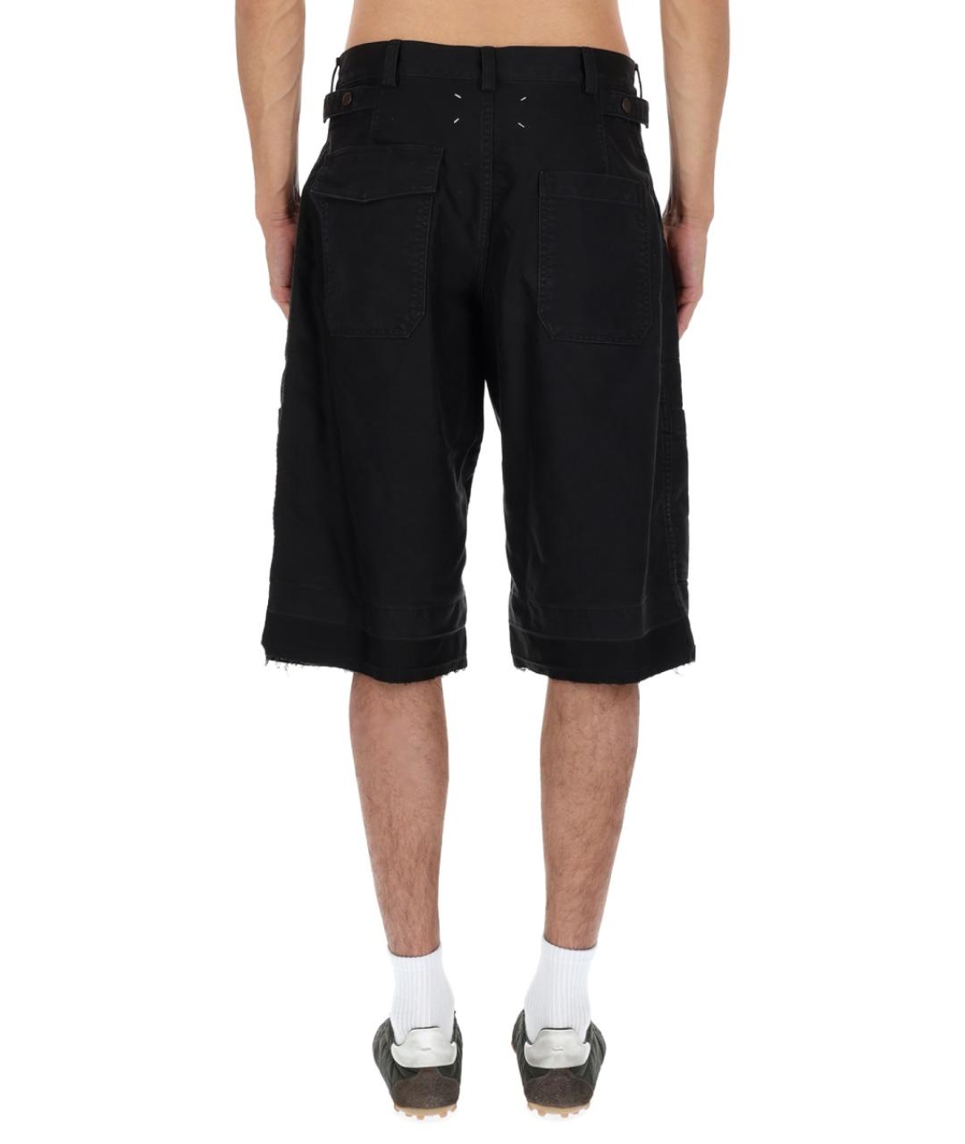 MAISON MARGIELA Черные хлопковые шорты, фото 5