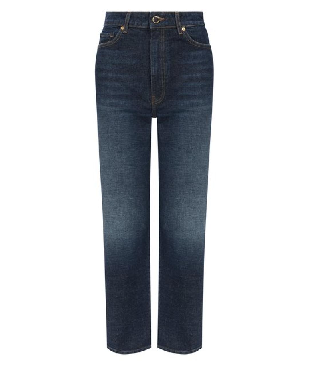 KHAITE Синие хлопковые прямые джинсы, фото 1