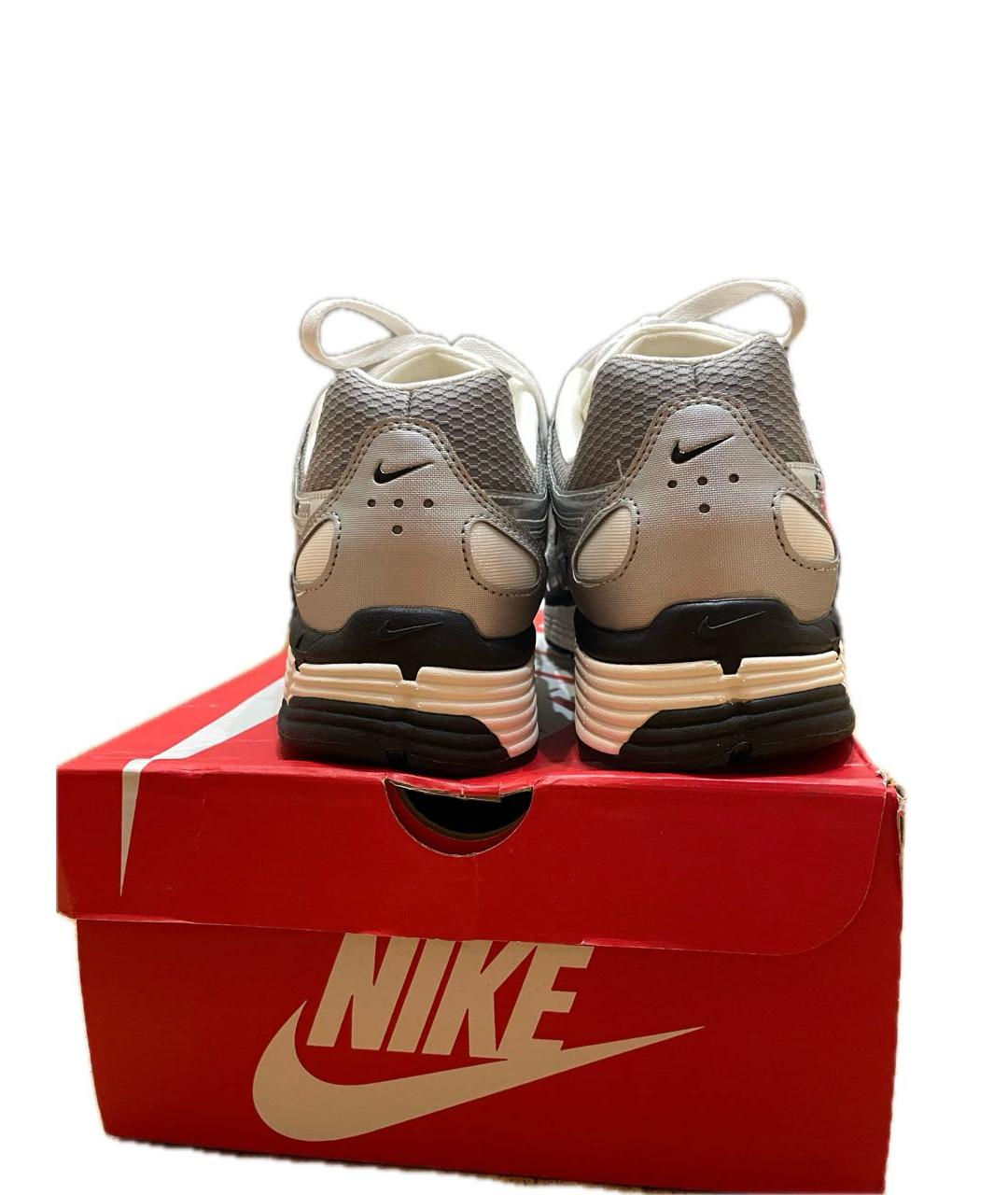 NIKE Серебряные текстильные низкие кроссовки / кеды, фото 4