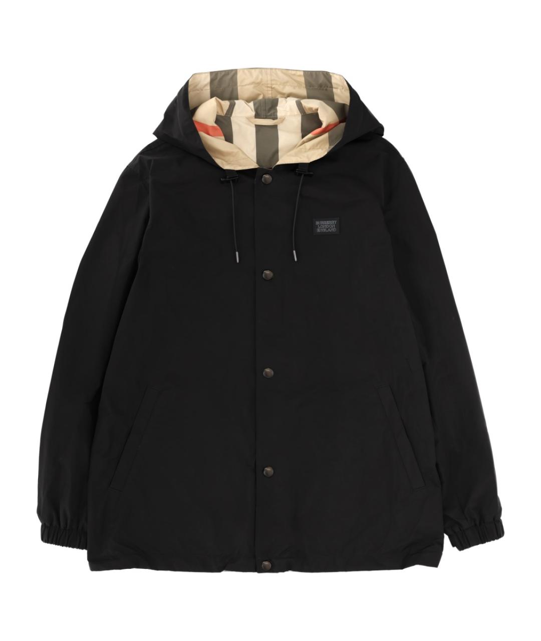 BURBERRY Черная полиэстеровая куртка, фото 1