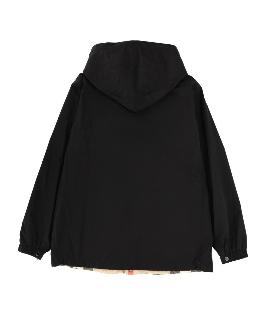 BURBERRY Черная полиэстеровая куртка, фото 2