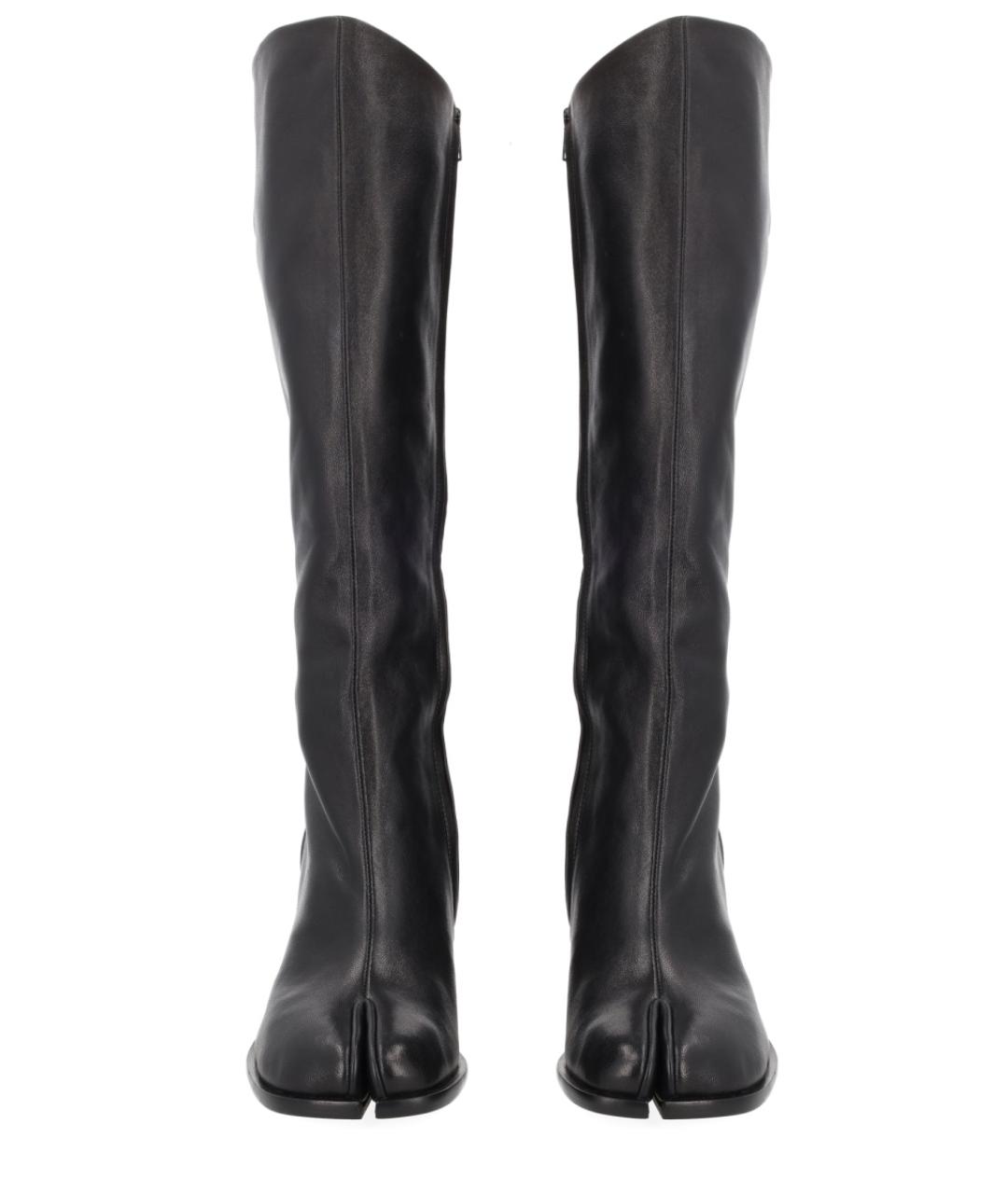 MAISON MARGIELA Черные кожаные сапоги, фото 2