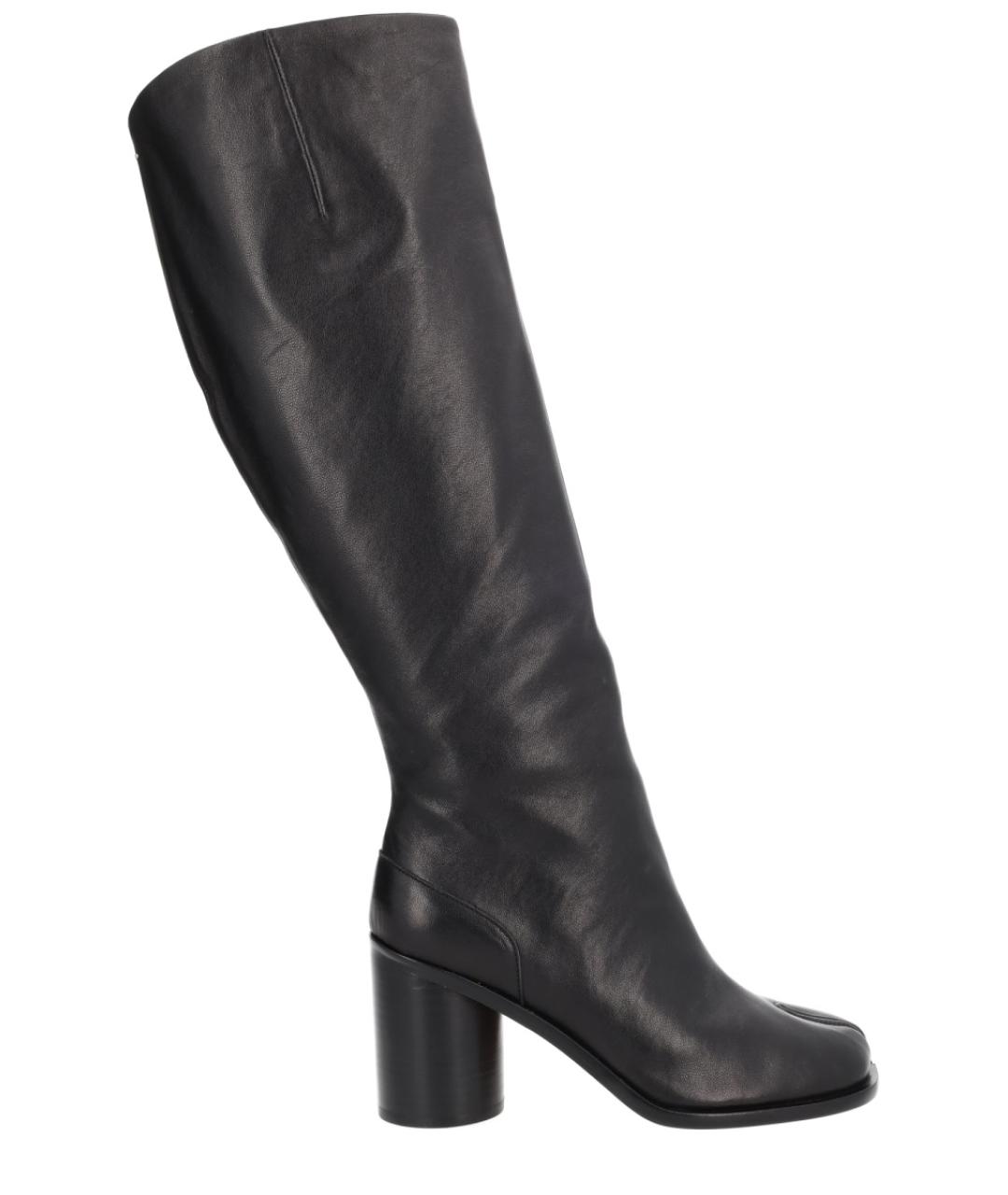 MAISON MARGIELA Черные кожаные сапоги, фото 1