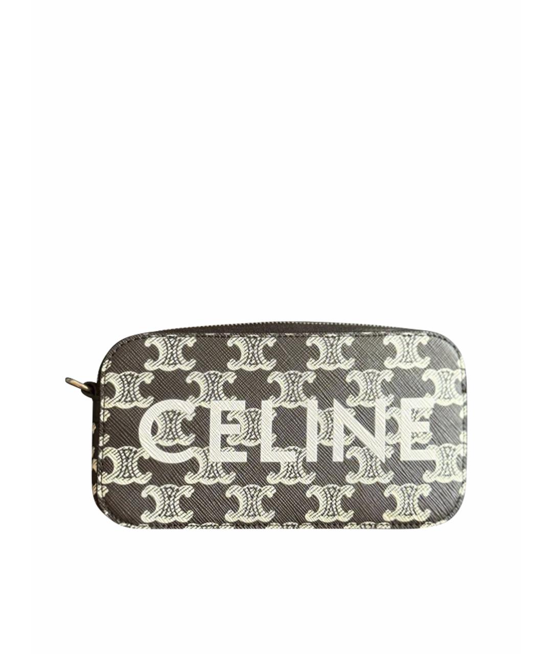 CELINE Черная кожаная сумка через плечо, фото 1