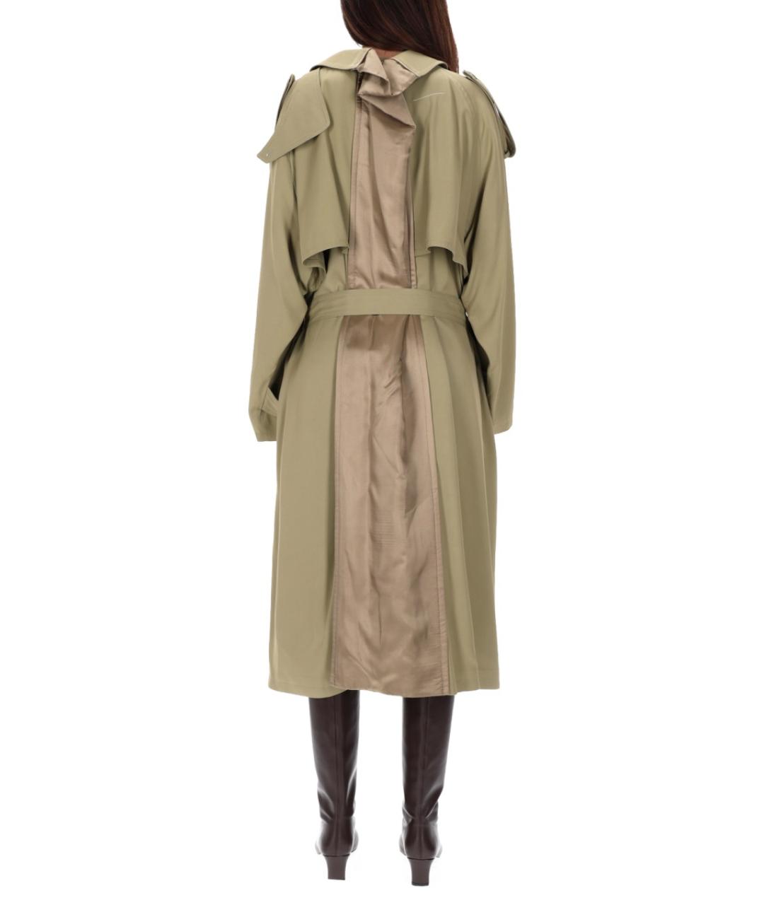 MM6 MAISON MARGIELA Бежевый вискозный тренч/плащ, фото 3