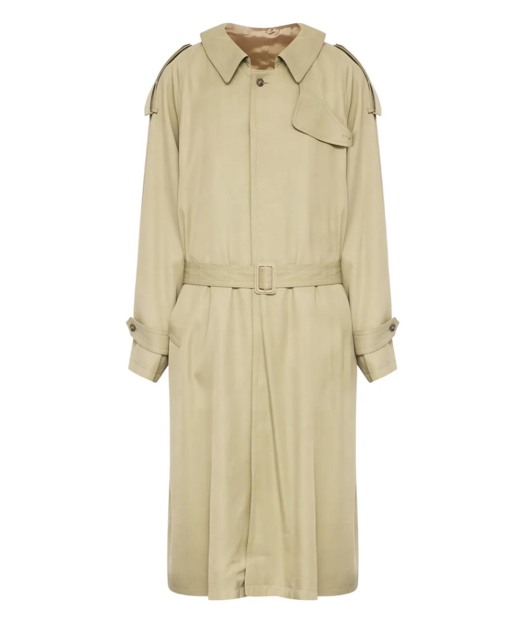 MM6 MAISON MARGIELA Бежевый вискозный тренч/плащ, фото 1