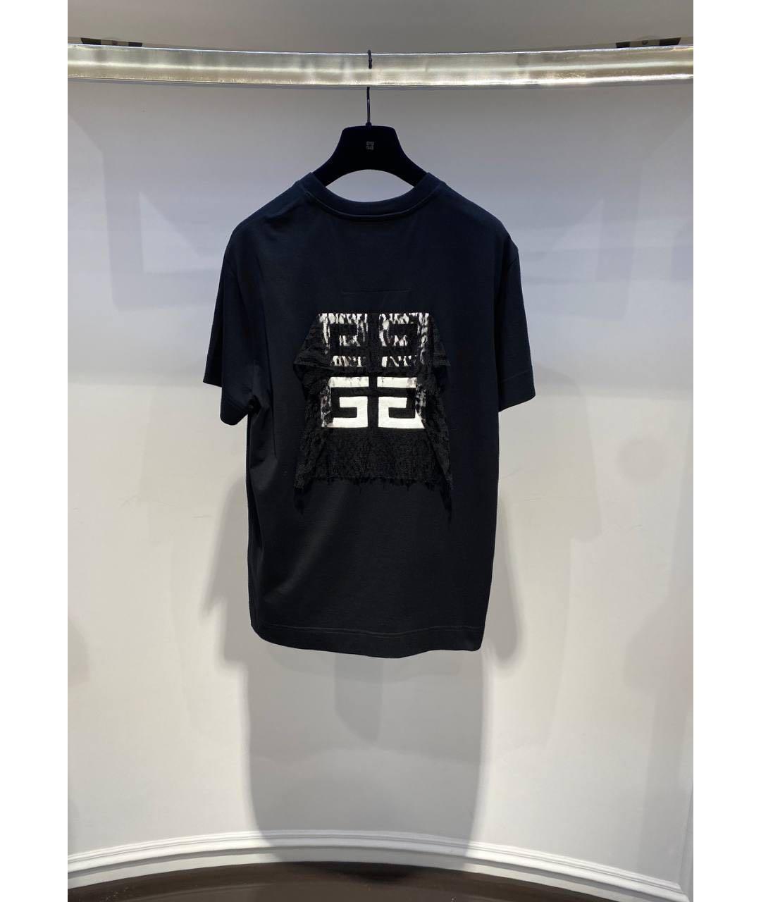 GIVENCHY Черная хлопковая футболка, фото 2