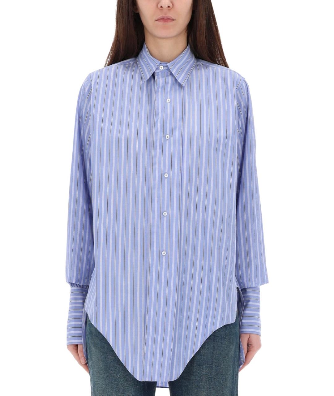 MAISON MARGIELA Синяя хлопковая рубашка, фото 4