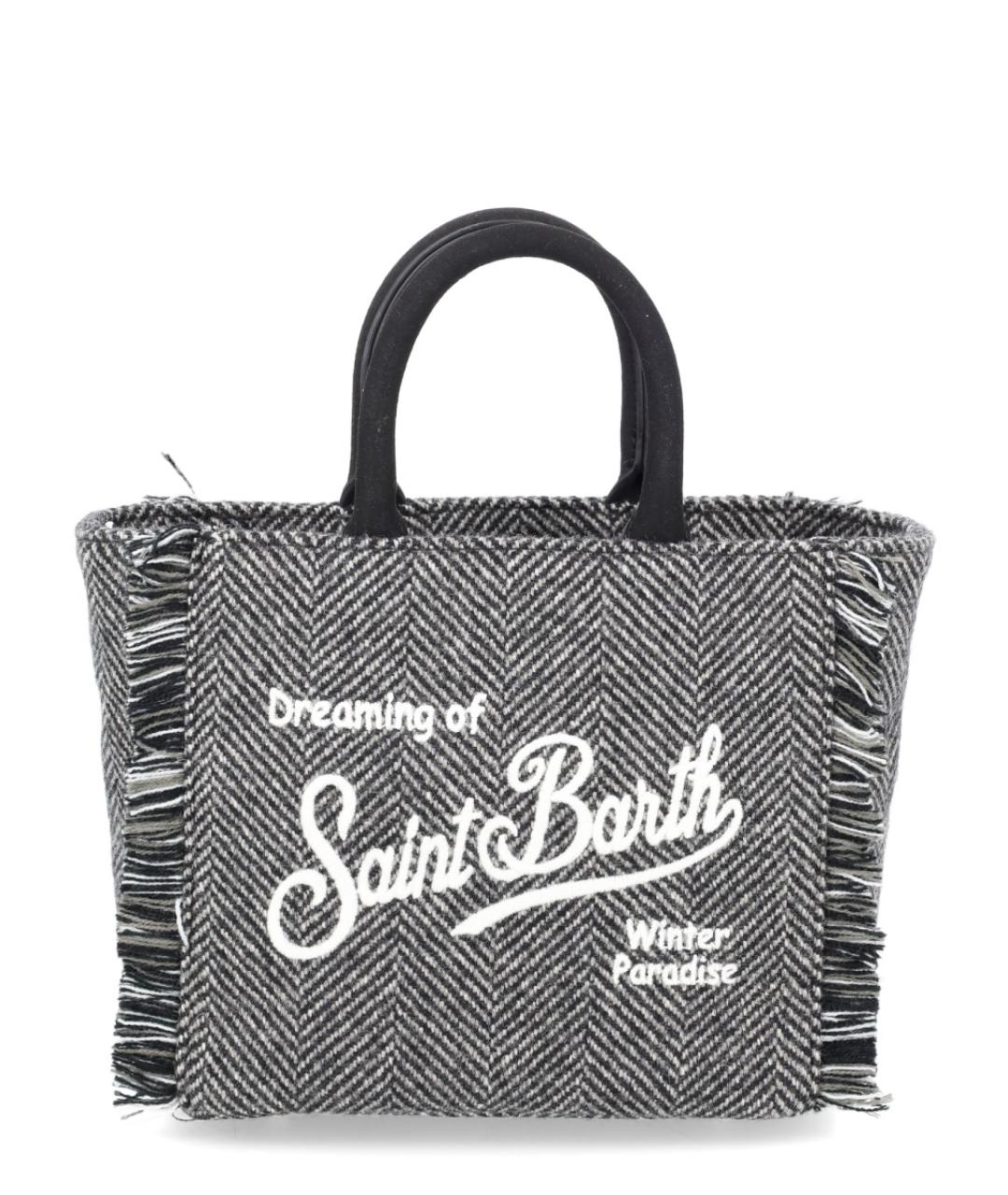 MC2 SAINT BARTH Серая шерстяная сумка тоут, фото 1