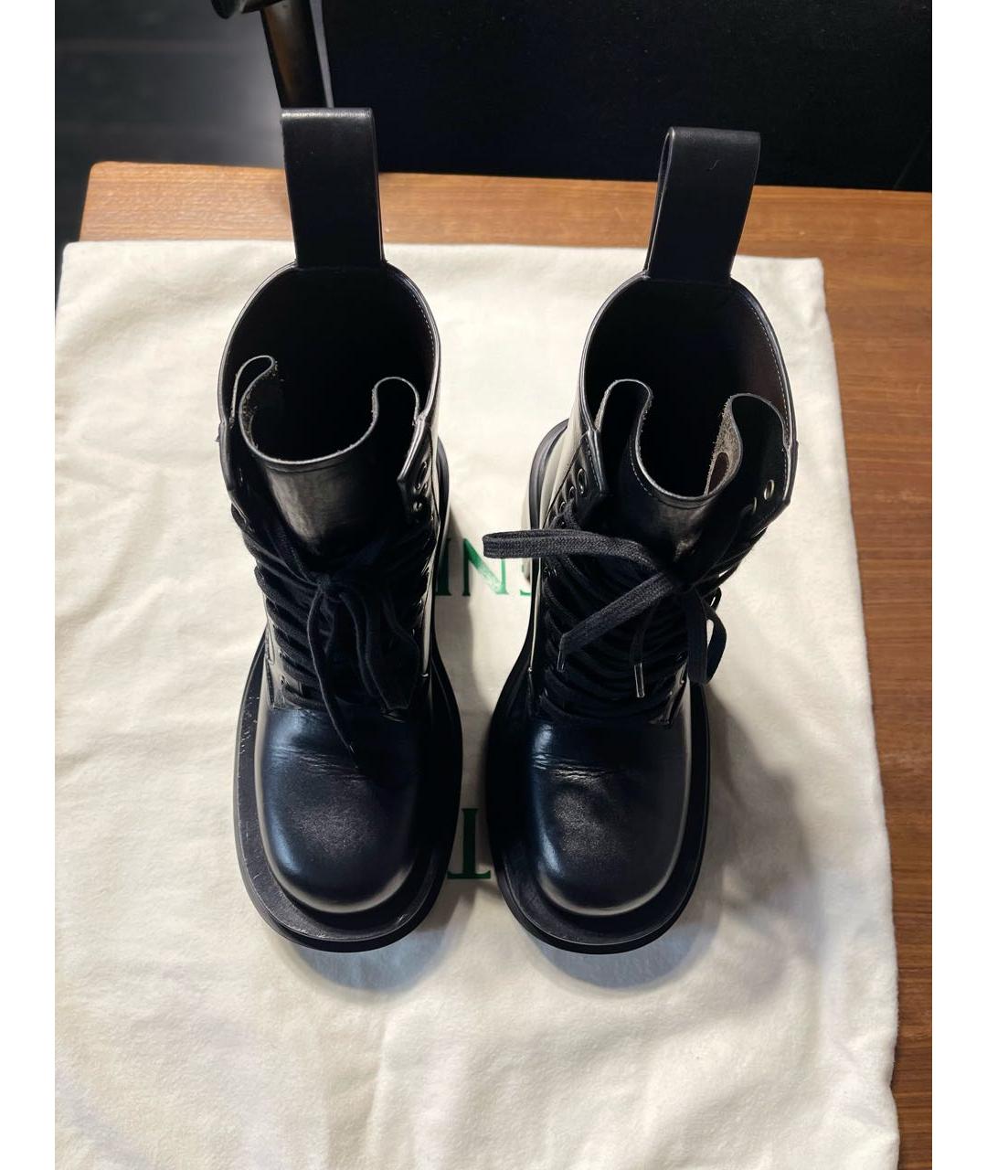 BOTTEGA VENETA Черные кожаные ботинки, фото 3