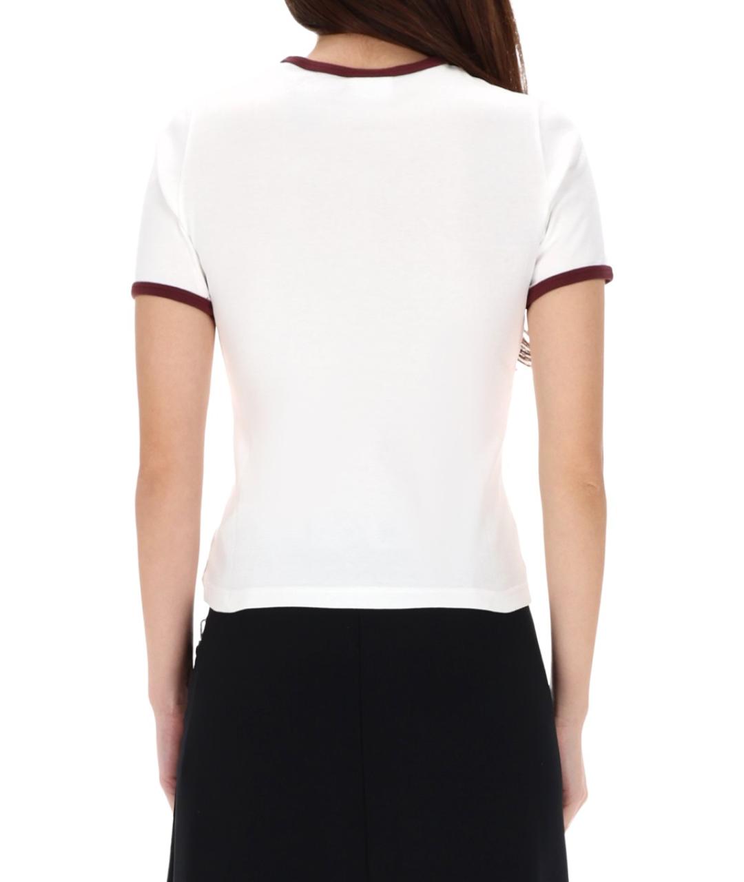 COURREGES Белая хлопковая футболка, фото 4