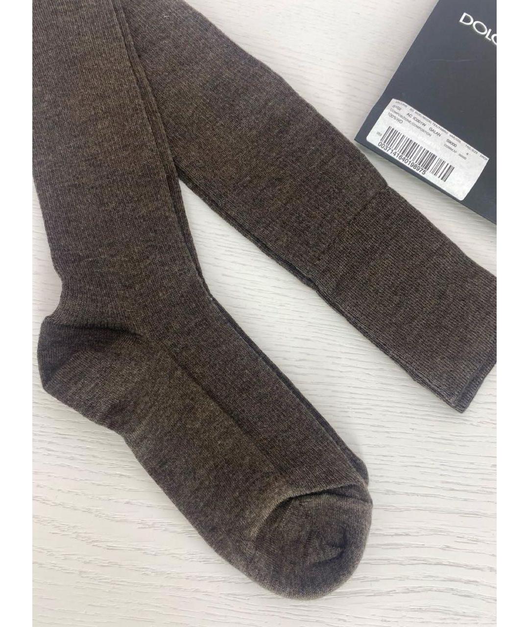 DOLCE&GABBANA Коричневые носки, чулки и колготы, фото 3