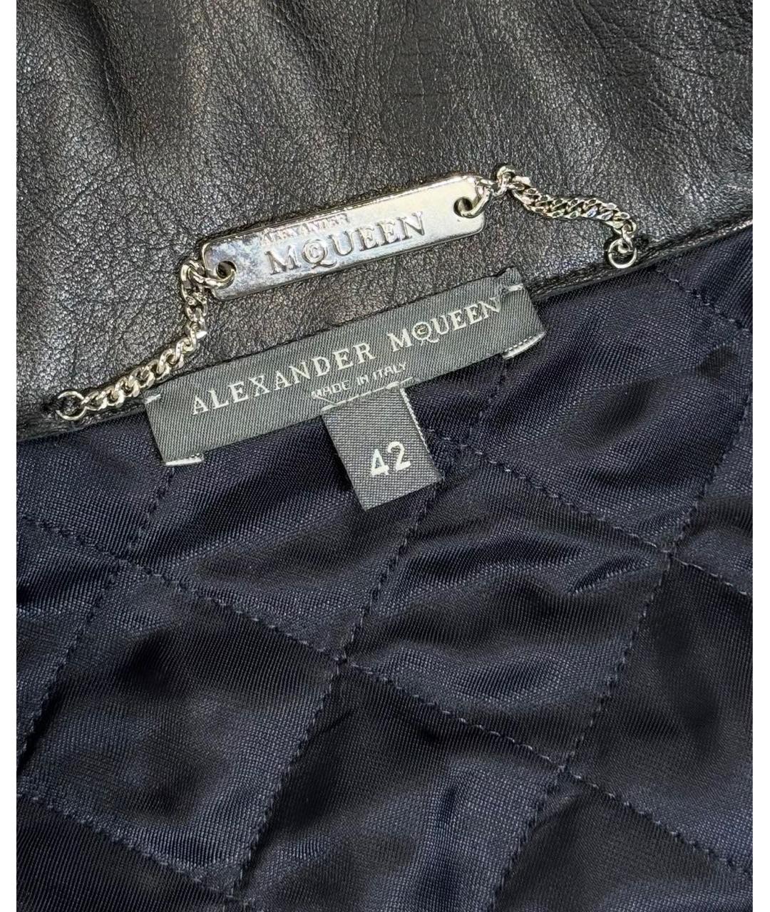 ALEXANDER MCQUEEN Черная кожаная куртка, фото 3