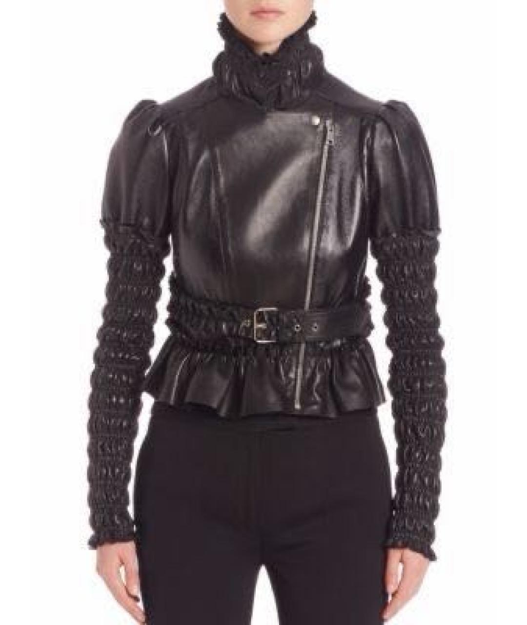 ALEXANDER MCQUEEN Черная кожаная куртка, фото 5