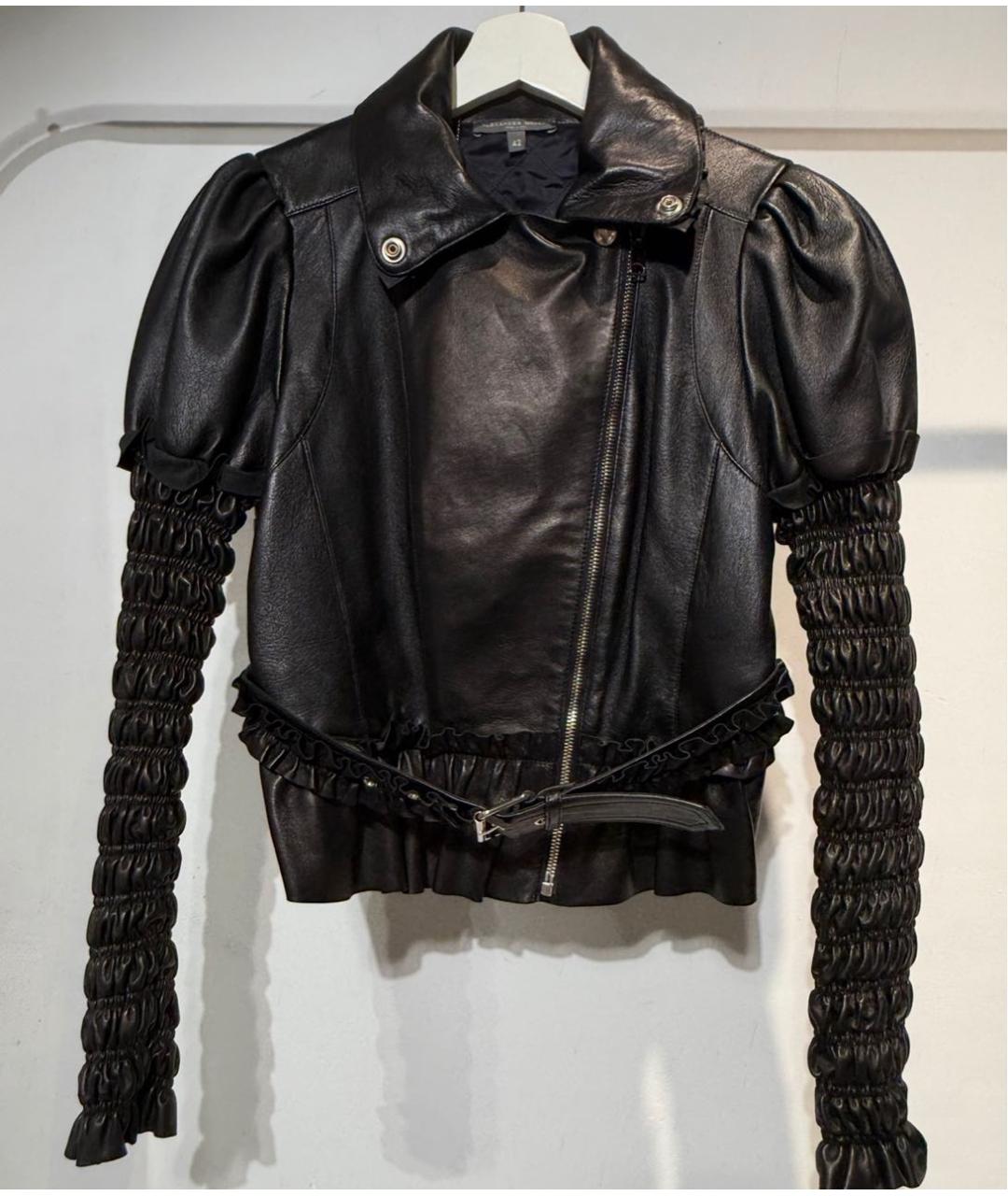 ALEXANDER MCQUEEN Черная кожаная куртка, фото 7