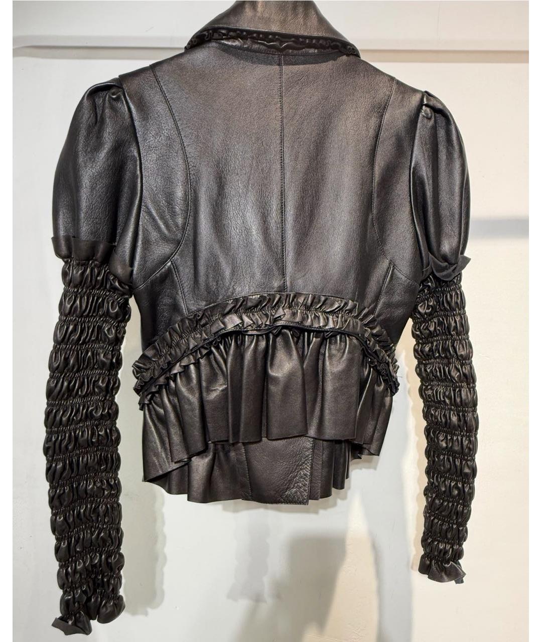 ALEXANDER MCQUEEN Черная кожаная куртка, фото 2